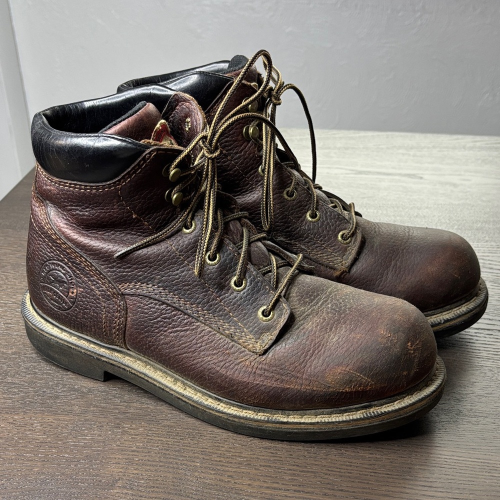 Red Wing Vintage Irish Setter Work Boot Dark Brown Leather Boots 9